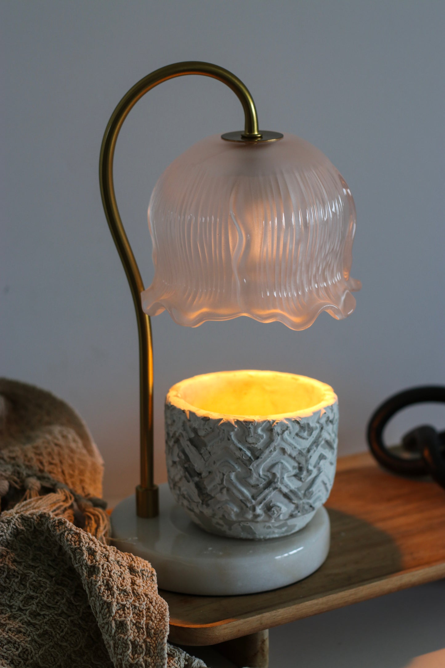 Glass Electric Candle Warming Lamp