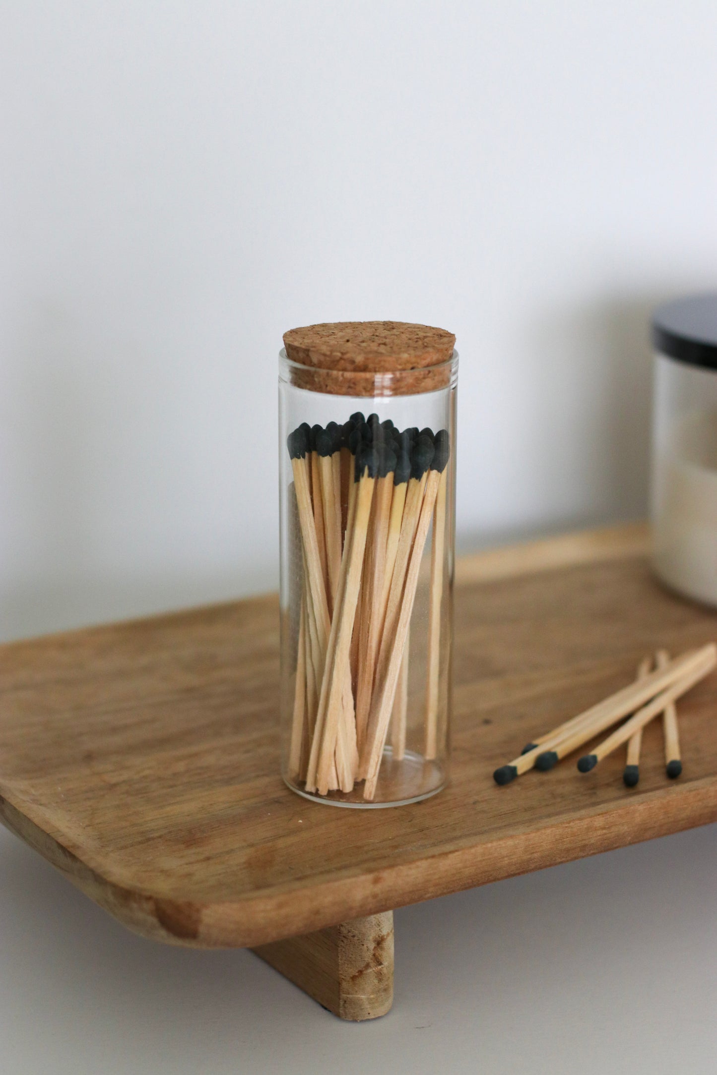 Corked Glass Match Vial - 50 Matches - 3.8" Match Sticks