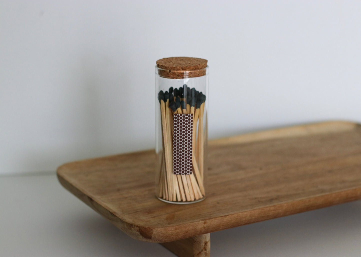 Corked Glass Match Vial - 50 Matches - 3.8" Match Sticks