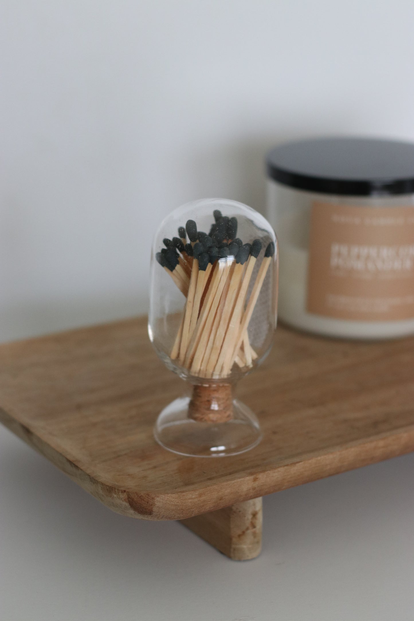 Glass Match Cloche - 50 Matches - 2.5" Match Sticks